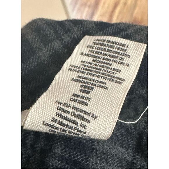 Free People Duster Womens Gray Oversized Plaid Flannel Coat Robe Jacket - Picture 6 of 8